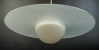 Taklampa, glas,  saturnusmodell. 