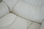 Snurrfåtölj med fotpall, Stressless-stil, konstskinn/trä.