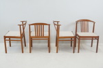 Svante Skogh, stolar, 4 st, teak/textil, 1960-tal.