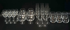 Glasservis, 32 delar, Orrefors, bl.a Nils Landberg,  ''Illusion''.