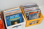 LP-skivor, ett parti, blandat, samt 4 plastbackar.