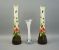 Vaser, 3 st, glas/flussglas, 1900-tal.