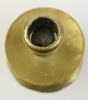 Ljusstake med klockfot, mässing, 1700-tal.
