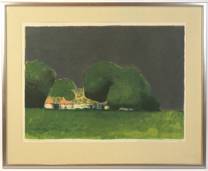 Gunnar Larsson, litografi E.A, signerad.