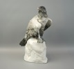 Figurin, porslin, rovfågel, Porzellanfabrik, Karl Ehs, Volkstedt, 1900-tal.