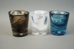 Ulrica Hydman-Vallien, snapsglas, 12 st, "Mine", Kosta Boda.