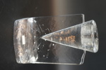 Kjell Engman, ljuslyktor, 3 st, glas, "Ice Age", Kosta Boda.