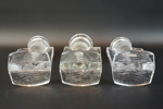 Kjell Engman, ljuslyktor, 3 st, glas, "Ice Age", Kosta Boda.