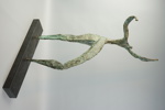 Skulptur, brons/sten, osignerad.