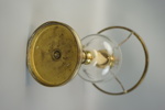 Fotogenlampa, mässing/glas, 1900-talets första hälft.