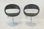 Adriano Tolomei "Baba Chair", snurrfåtöljer, ett par, plast/metall, Bagni di Lucca, Italien.