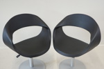 Adriano Tolomei "Baba Chair", snurrfåtöljer, ett par, plast/metall, Bagni di Lucca, Italien.
