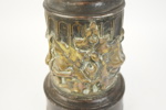 Fotogenlampa, mässing, järnplåt och glas, 1800.1900-tal.
