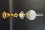 Fotogenlampa, gjutmetall/glas, 1900-talets första del.