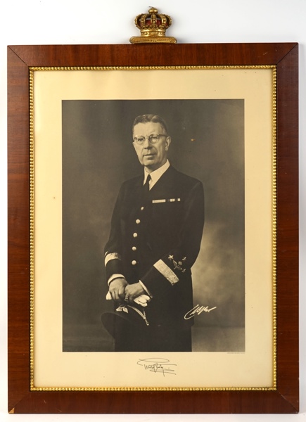 Gustaf VI Adolf, litografiskt tryck, 1951.