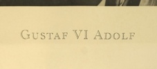 Gustaf VI Adolf, litografiskt tryck, 1952.