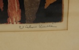 Viktor Kulle, ''Extas'', träsnitt nr 5/15, signerad, daterad 1953.