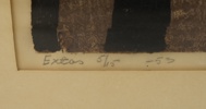 Viktor Kulle, ''Extas'', träsnitt nr 5/15, signerad, daterad 1953.