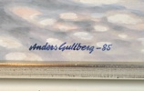Anders Gullberg, olja på pannå, signerad, daterad 1985.