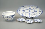 Musselmalet, 5 delar, porslin, halvblond och helblond, Royal Copenhagen.