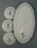 Musselmalet, 5 delar, porslin, halvblond och helblond, Royal Copenhagen.
