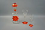 Glas, 2 olika modeller, samt karaff, 15 delar.