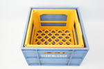 Plastbackar, 2 st, bl. a Skånemejerier.