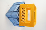 Plastbackar, 2 st, bl. a Skånemejerier.