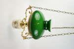 Taklampa, metall, porslin, glas, 1900-tal.