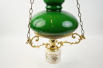Taklampa, metall, porslin, glas, 1900-tal.