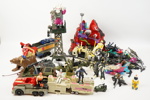 Leksaker, ett parti, plast, bl.a Transformers.