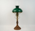 Fotogenlampa, glas/mässing.
