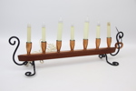 Elljusstaken Viking, teak/metall, 1960-talets mitt.