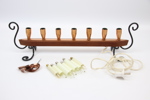 Elljusstaken Viking, teak/metall, 1960-talets mitt.