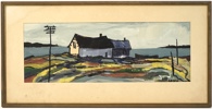 Stig Sasen, gouache, signerad.