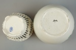 Ytterfoder och aladåbform, 3 delar, flintgods/keramik, bl.a Höganäs och Gefle, 1800/1900-tal.