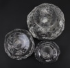 Ann Wärff, ljuslyktor, 3 st, glas, ''Snöboll'', Kosta Boda.