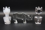 Bertil och Ulrica Hydman Vallien, skulpturer, 3 st, glas, Kosta Boda.