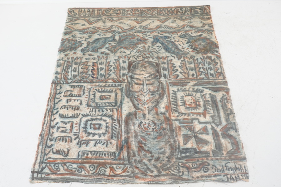 Paul Engdahl, batik, signerad.