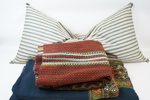 Textil, 6 delar, bl.a allmoge.