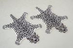 Mattor, 2 st, ull/bomull, "Leopard" Classic Collection.