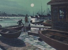 Roland Svensson, ''Gamla Oxelösund'', litografi nr 34/200, signerad. 