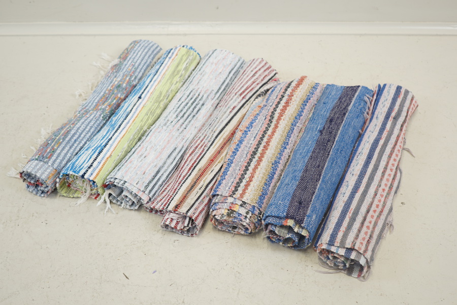 Trasmattor, 7 st, textil.