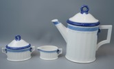 Arnold Krogh, kaffeservis, 27 delar, porslin, ''Blå vifte'', Royal Copenhagen.