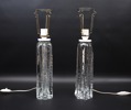 Bordslampor, ett par, glas, 1960/70-tal.