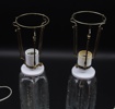 Bordslampor, ett par, glas, 1960/70-tal.