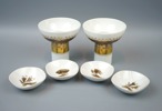 Björn Wiinblad, skålar och ljusstakar, 6 delar, porslin, Studio-linie, Rosenthal.