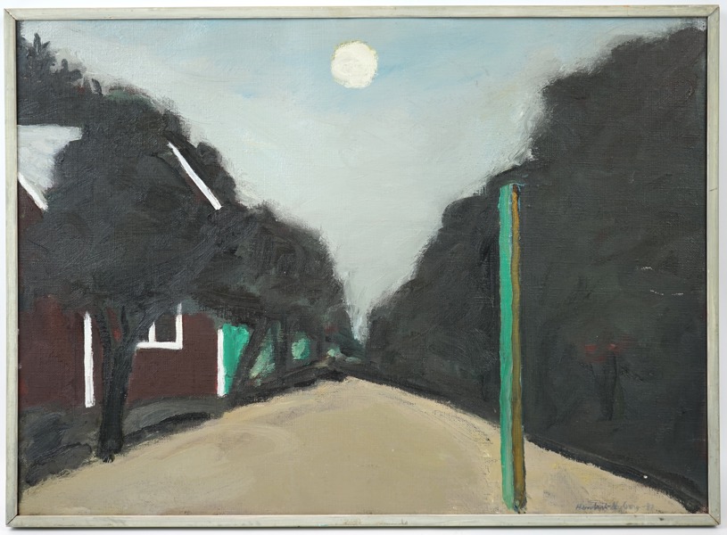 Hendrik Nyberg, ''Månen'', olja på duk, signerad, daterad 1982.