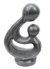 Skulpturer, 2 st, sten.