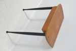 Konsollbord med låda, 2 ben, teak, 1900-talets andra hälft.
